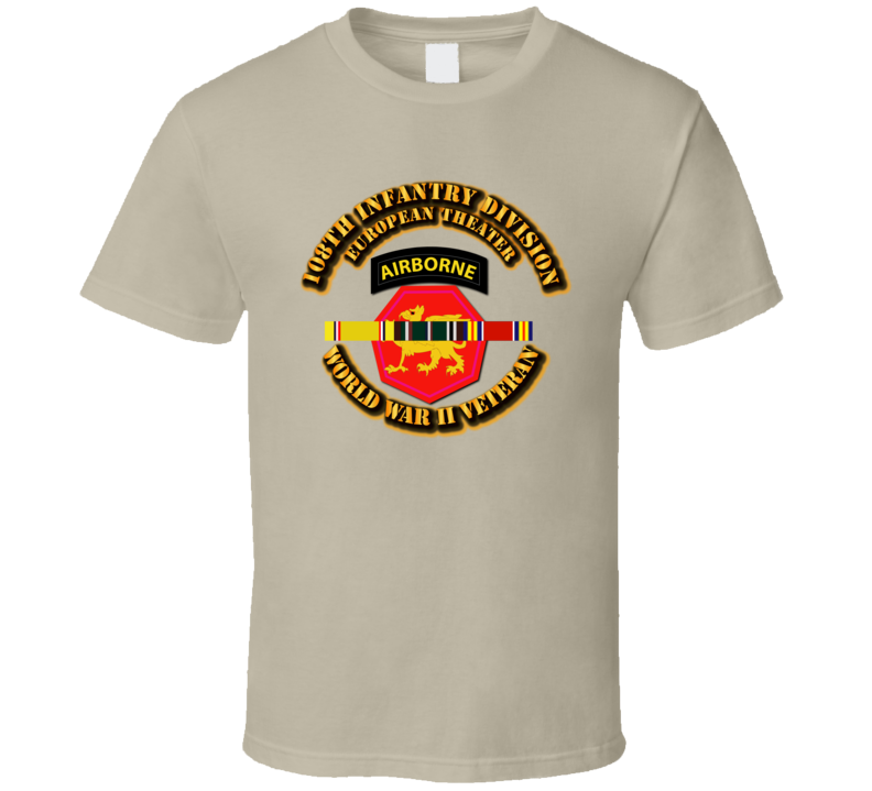 Army - Ssi - 108th Infantry Division - Europe - Wwii T Shirt