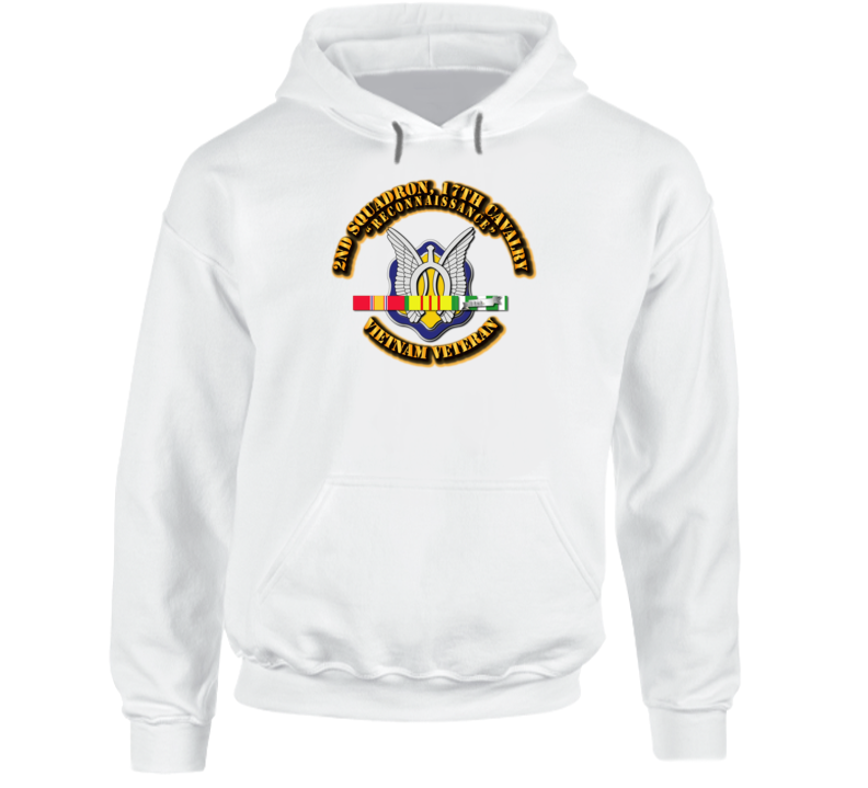 2nd Squadron, 17th Cavalry (Reconnaissance) With Vn Svc Ribbon Hoodie