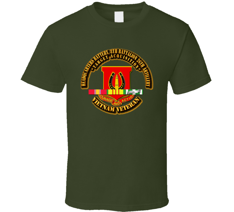 Hhb,  8th Battalion, 26th Artillery  With Svc Ribbon T Shirt