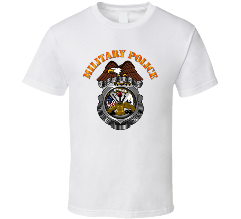 Military Police Badge W Txt T Shirt