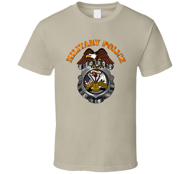Military Police Badge W Txt T Shirt