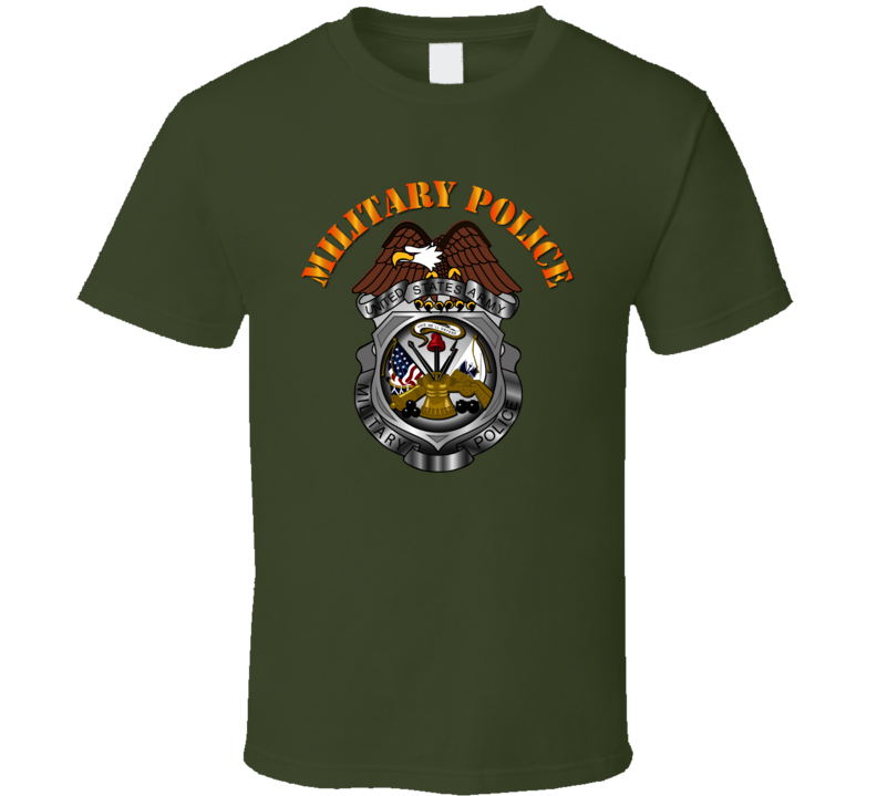 Military Police Badge W Txt T Shirt