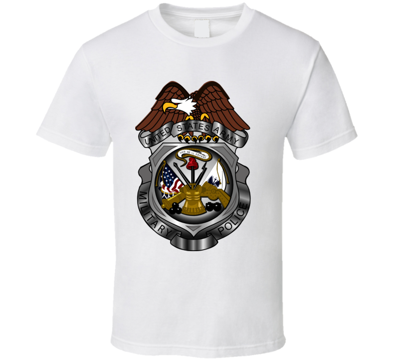 Military Police Badge W Txt T Shirt