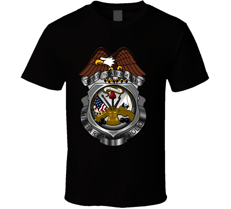 Military Police Badge W Txt T Shirt