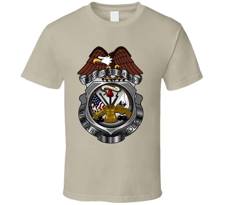 Military Police Badge W Txt T Shirt