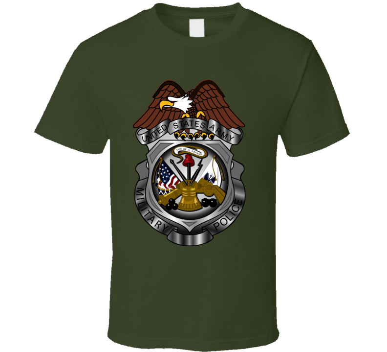 Military Police Badge W Txt T Shirt
