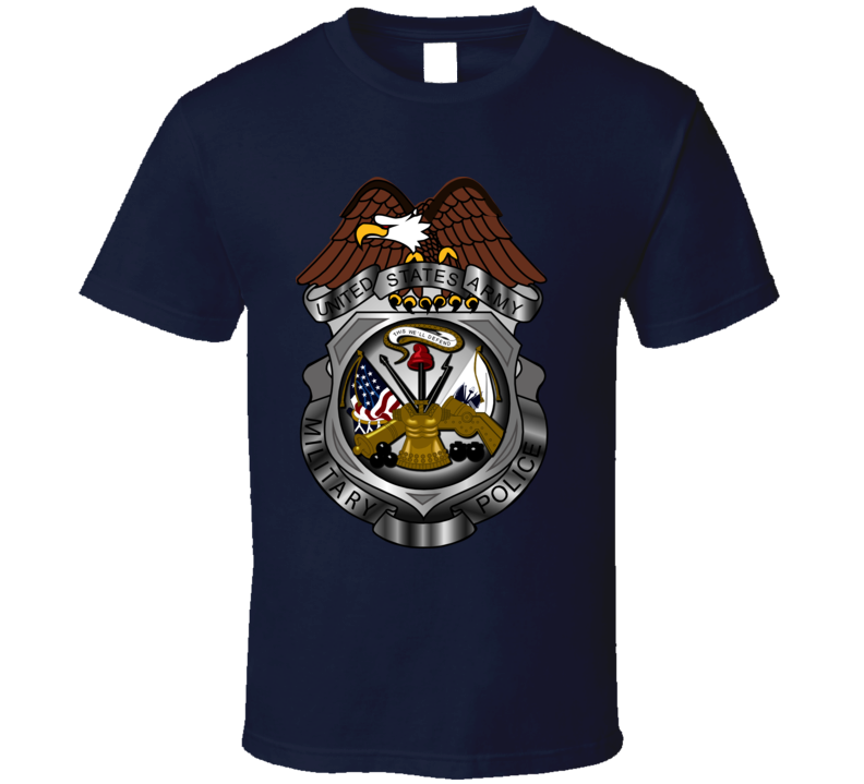 Military Police Badge W Txt T Shirt