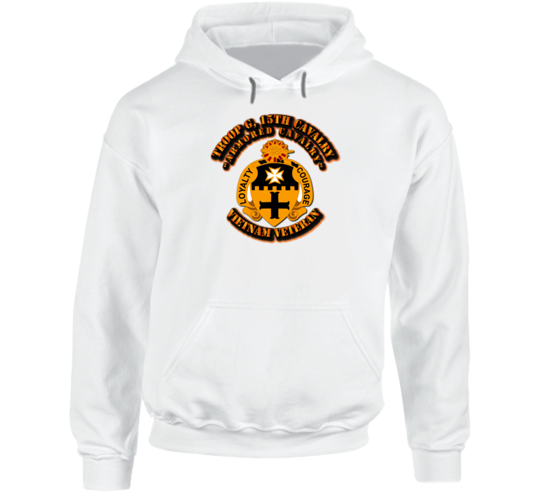 Troop G, 15th Cavalry (armored Cavalry) Without Svc Ribbons Hoodie