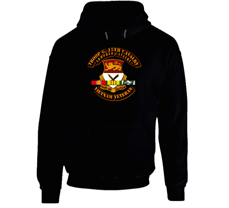 Troop G, 15th Cavalry With Svc Ribbons Hoodie
