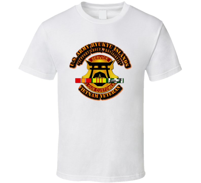 Us Army Ryukyu Islands (support Group, Provisional) With Svc Ribbon T Shirt