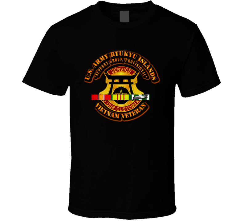Us Army Ryukyu Islands (support Group, Provisional) With Svc Ribbon T Shirt