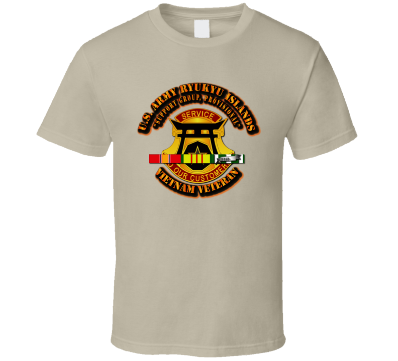 Us Army Ryukyu Islands (support Group, Provisional) With Svc Ribbon T Shirt