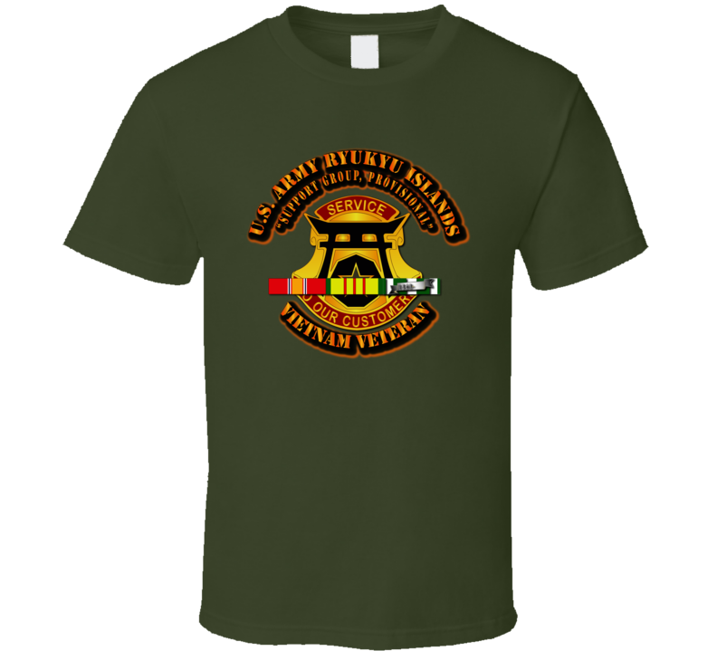 Us Army Ryukyu Islands (support Group, Provisional) With Svc Ribbon T Shirt