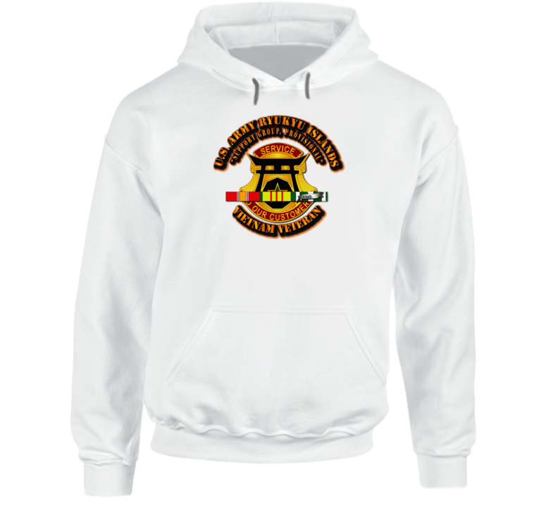 Us Army Ryukyu Islands (support Group, Provisional) With Svc Ribbon Hoodie