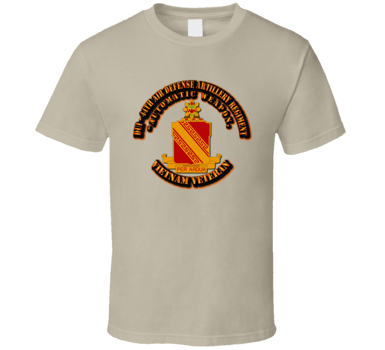 Dui - 44th Air Defense Artillery Regiment No Svc Ribbon T Shirt