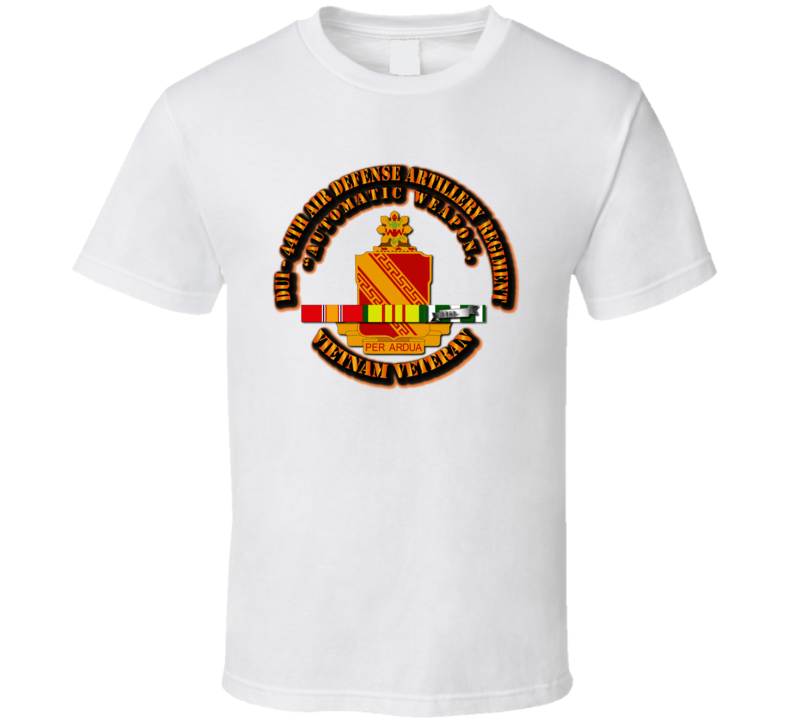 Dui - 44th Air Defense Artillery Regiment With Svc Ribbon T Shirt
