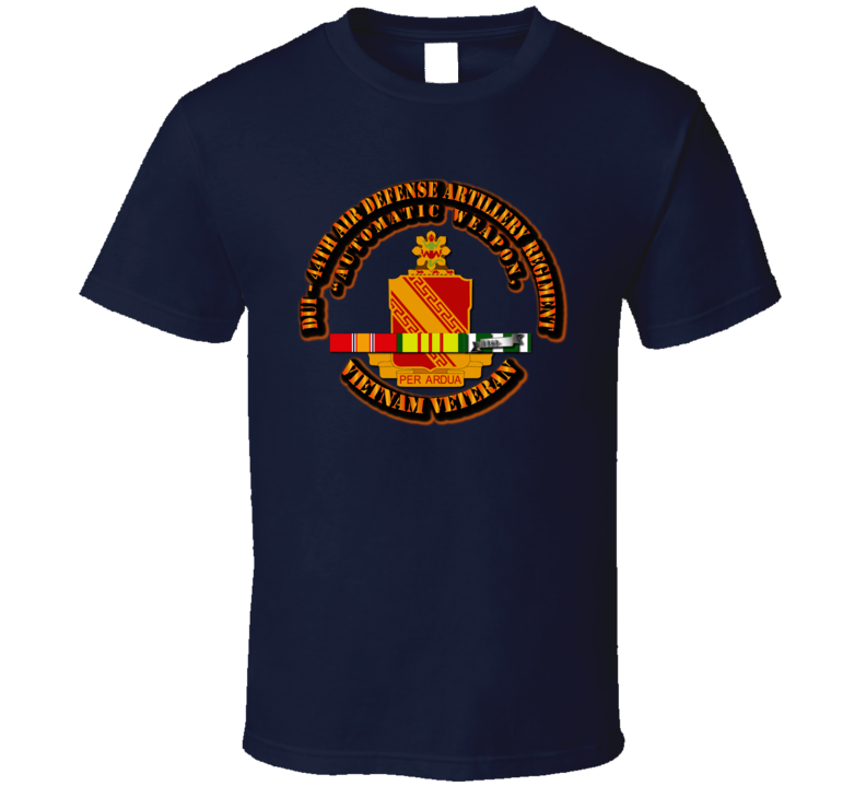 Dui - 44th Air Defense Artillery Regiment With Svc Ribbon T Shirt