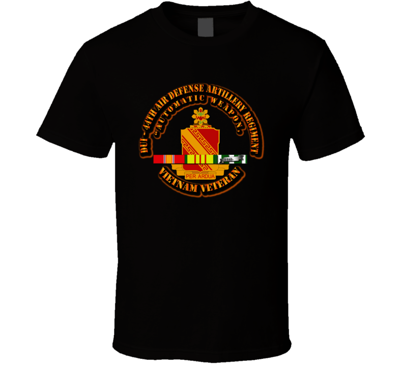 Dui - 44th Air Defense Artillery Regiment With Svc Ribbon T Shirt