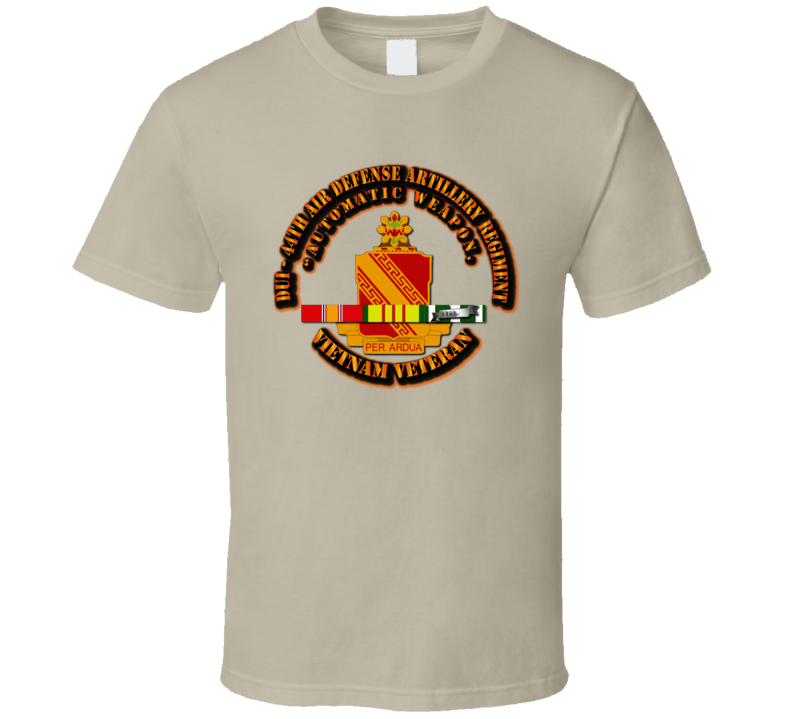 Dui - 44th Air Defense Artillery Regiment With Svc Ribbon T Shirt