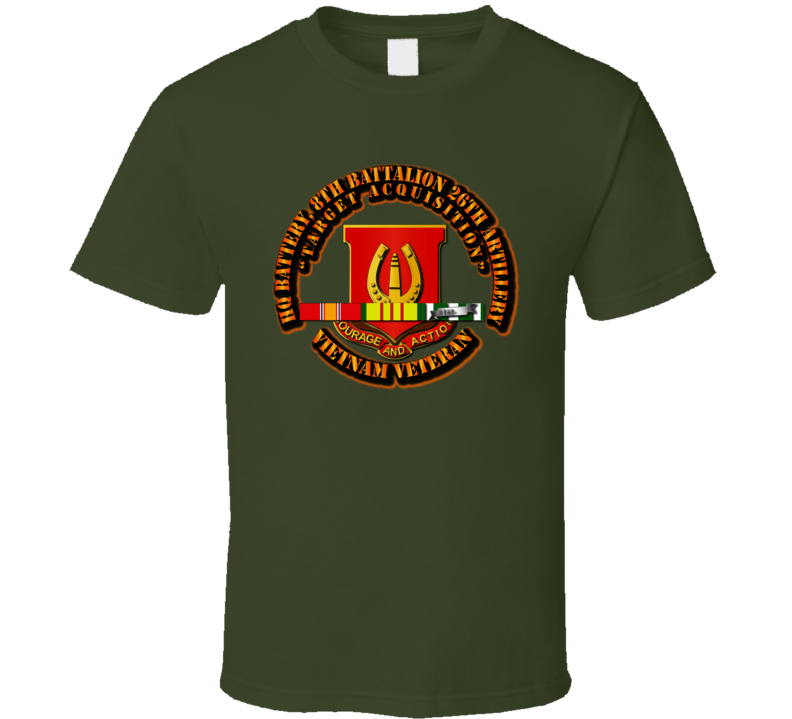 Hq Battery, 8th Battalion 26th Artillery With Svc Ribbon T Shirt