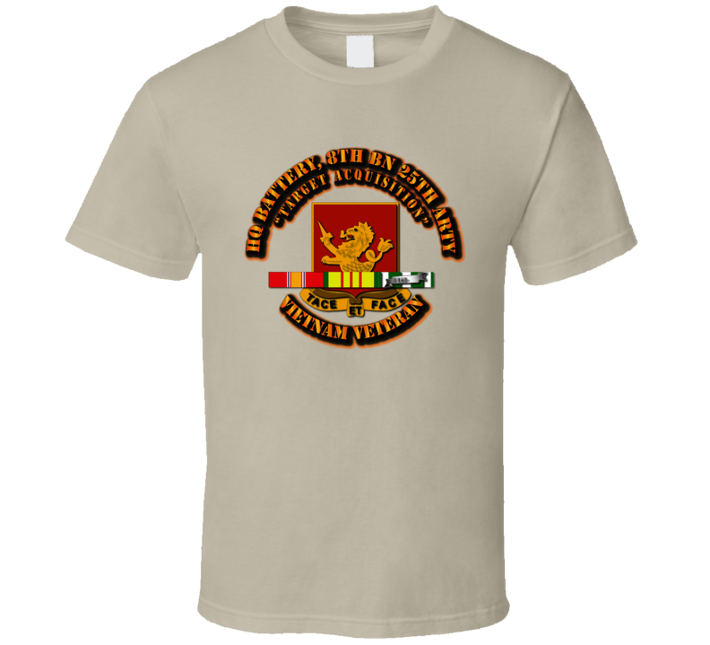 Hq Battery, 8th Bn 25th Arty With Svc Ribbon T Shirt
