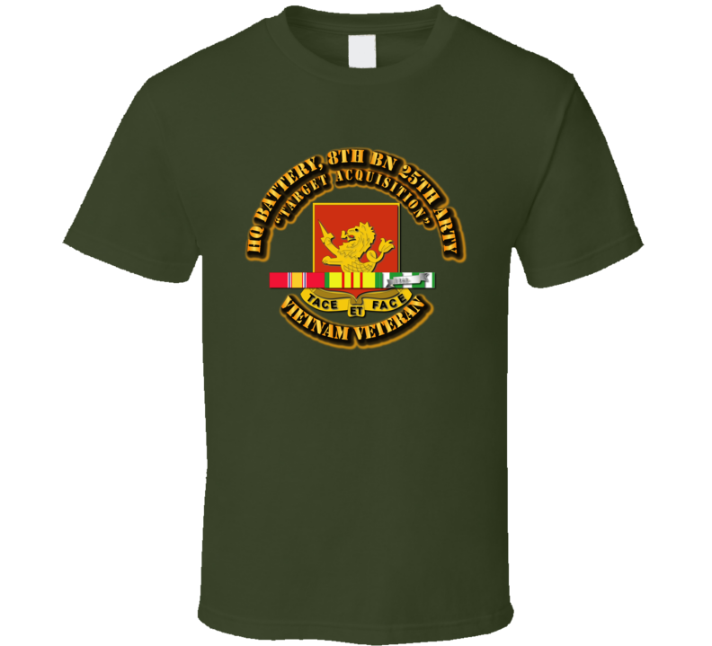 Hq Battery, 8th Bn 25th Arty With Svc Ribbon T Shirt