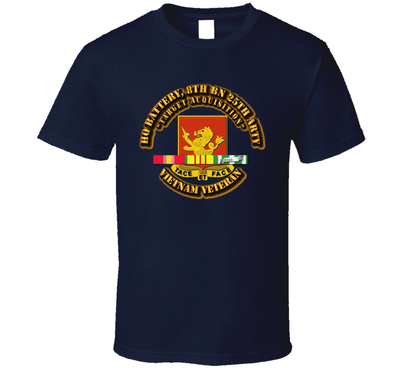 Hq Battery, 8th Bn 25th Arty With Svc Ribbon T Shirt