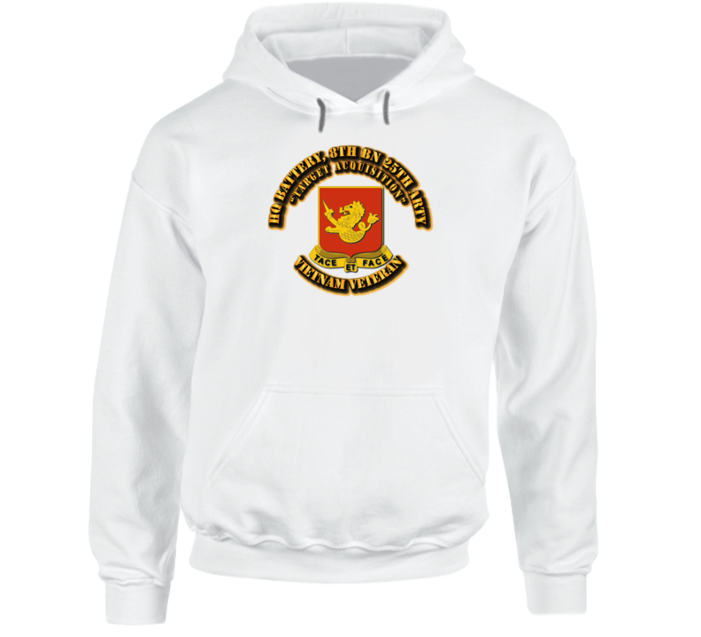 Hq Battery, 8th Bn 25th Arty With Text Hoodie