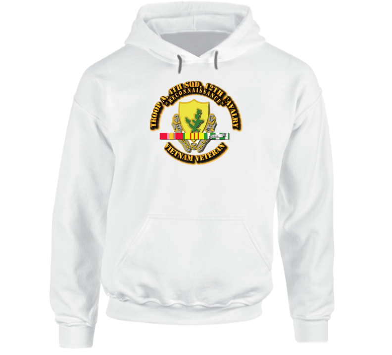 Troop A, 4th Squadron, 12th Cavalry With Svc Ribbon Hoodie