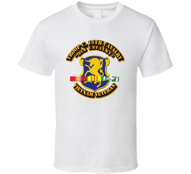 Troop C, 16th Cavalry (air Cavalry) With Svc Ribbons T Shirt