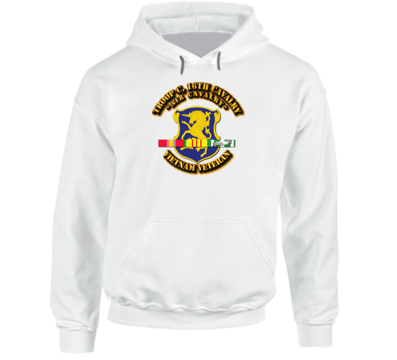 Troop C, 16th Cavalry (air Cavalry) With Svc Ribbons Hoodie