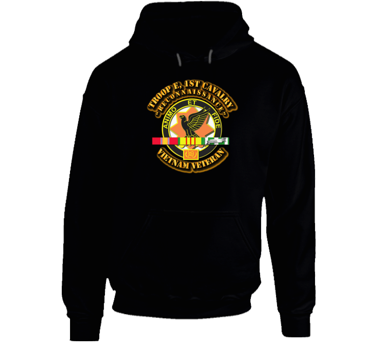 Troop E, 1st Cavalry (reconnaissance) With Svc Ribbon Hoodie
