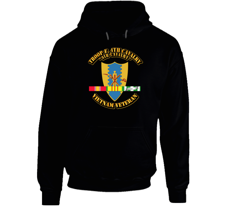 Troop F,  4th Cavalry With Svc Ribbons Hoodie