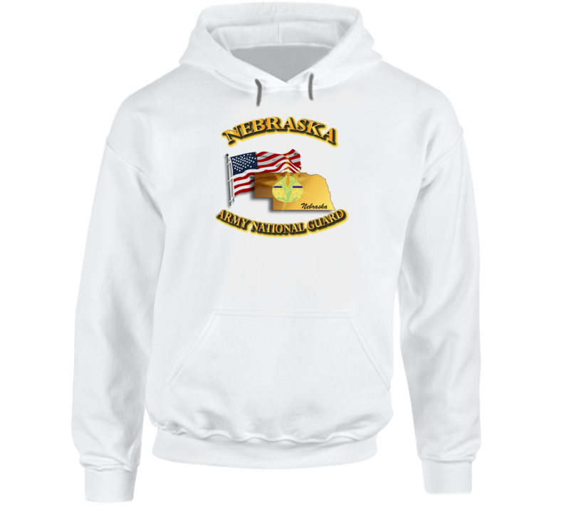 Dui - Army National Guard New - Nebraska With Flag Hoodie