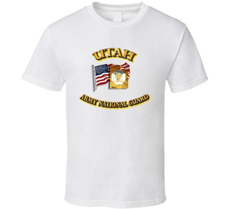 Dui- Utah Army National Guard (arng) With Flag T Shirt