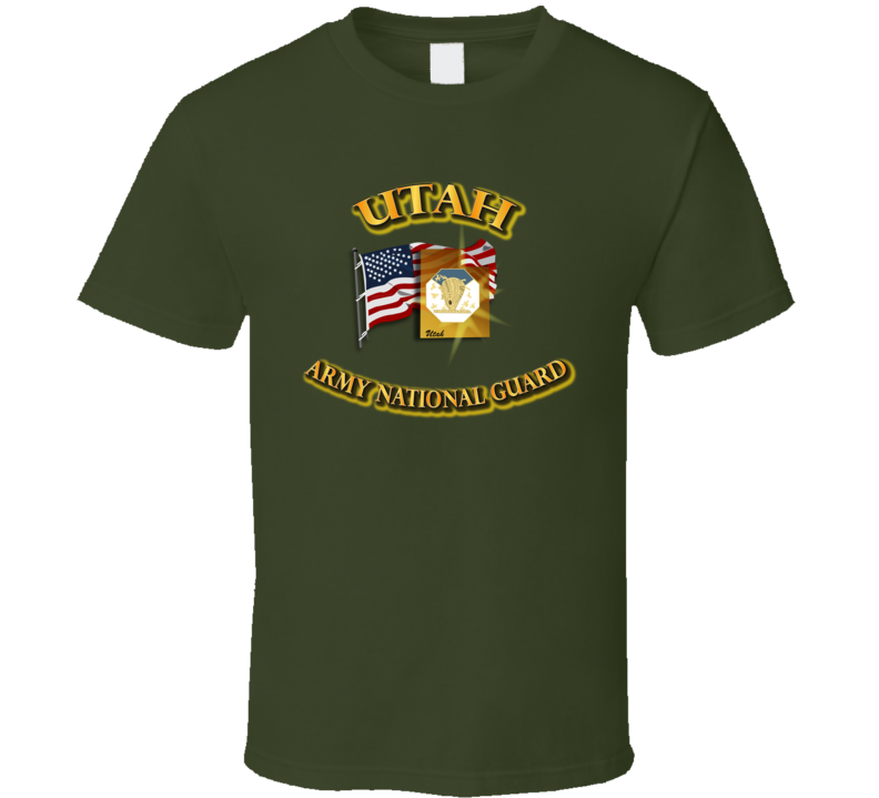 Dui- Utah Army National Guard (arng) With Flag T Shirt
