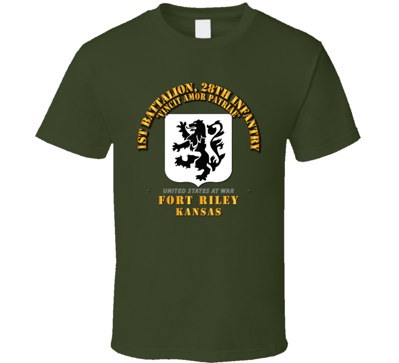 1st Bn, 28th Infantry - Ft Riley Ks T Shirt