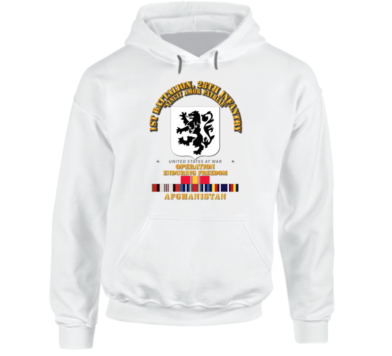 1st Bn, 28th Infantry - Oef - Afghanistan W Svc Hoodie