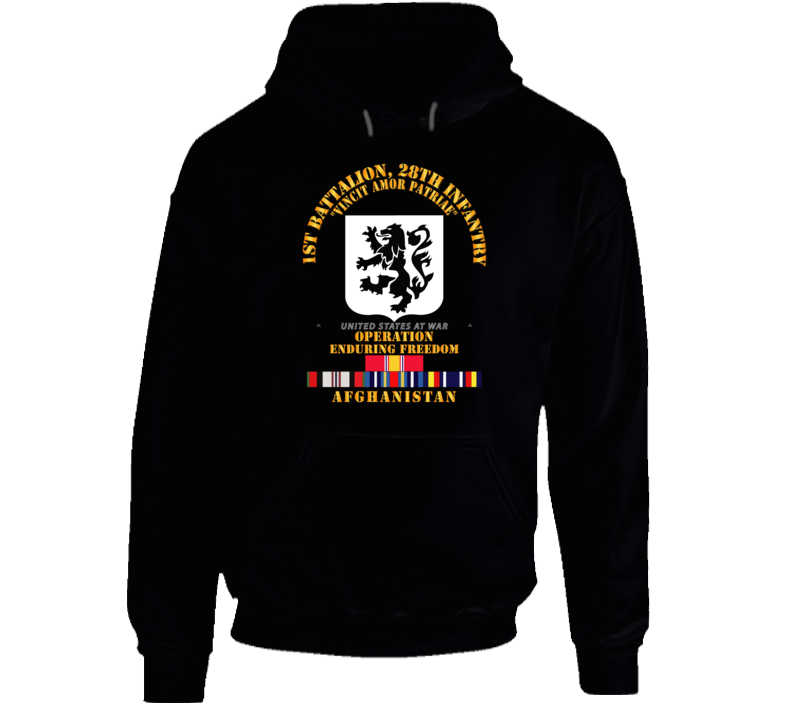1st Bn, 28th Infantry - Oef - Afghanistan W Svc Hoodie