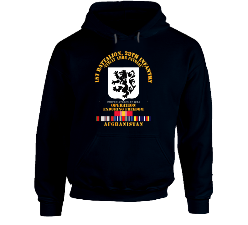 1st Bn, 28th Infantry - Oef - Afghanistan W Svc Hoodie