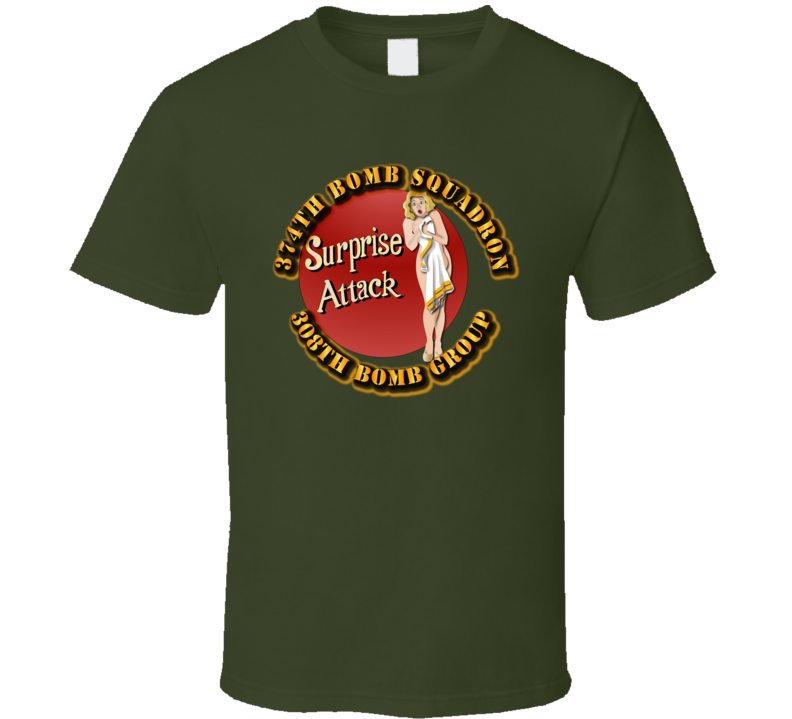 Aac - 374th Bomb Squadron - 308th Bg - Surprise Attack T Shirt