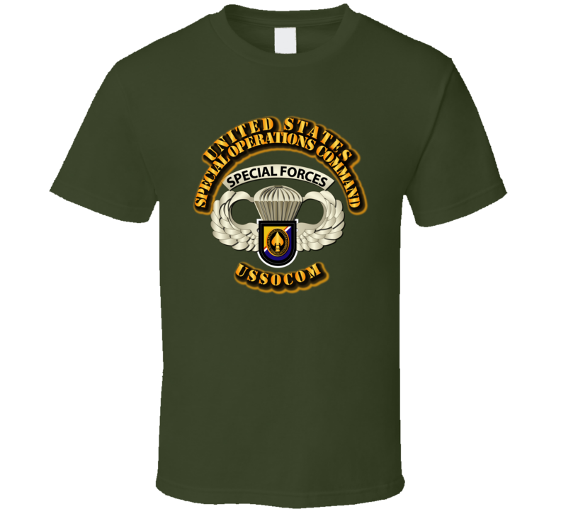 Sof - Ussocom - Airborne Badge T Shirt