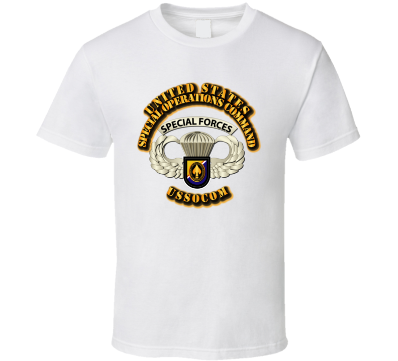 Sof - Ussocom - Airborne Badge T Shirt