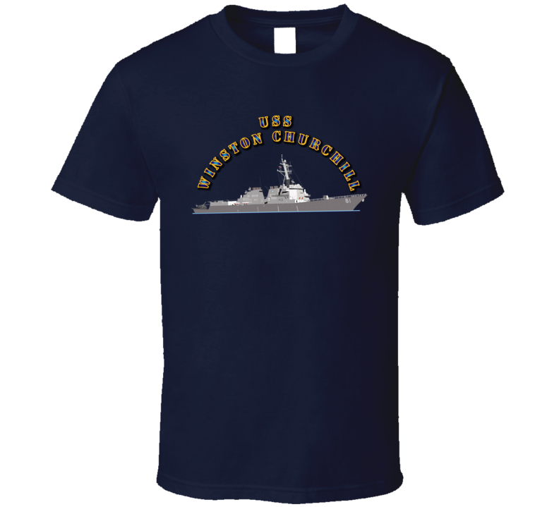 Emblem - Uss Winston Churchill - Ship - 1 T Shirt