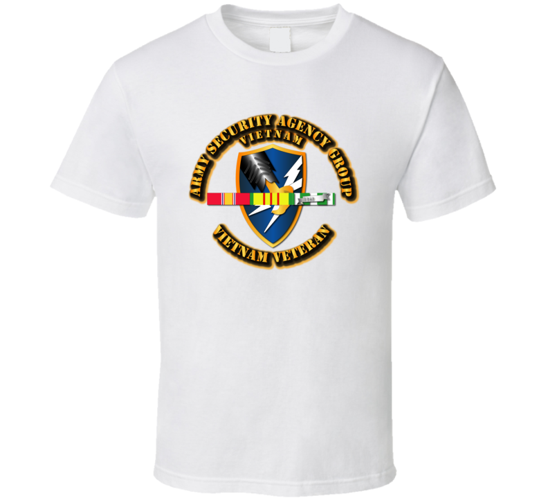 Army Security Agency Group W Svc Ribbons T Shirt