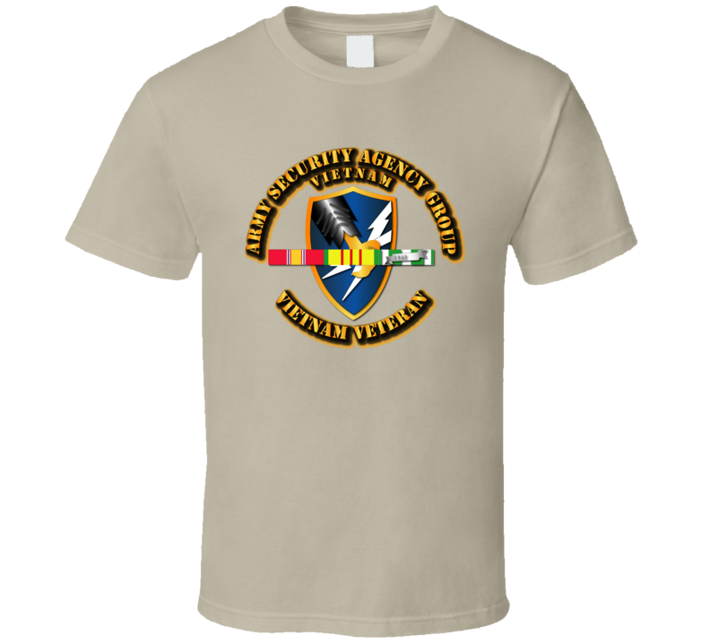 Army Security Agency Group W Svc Ribbons T Shirt