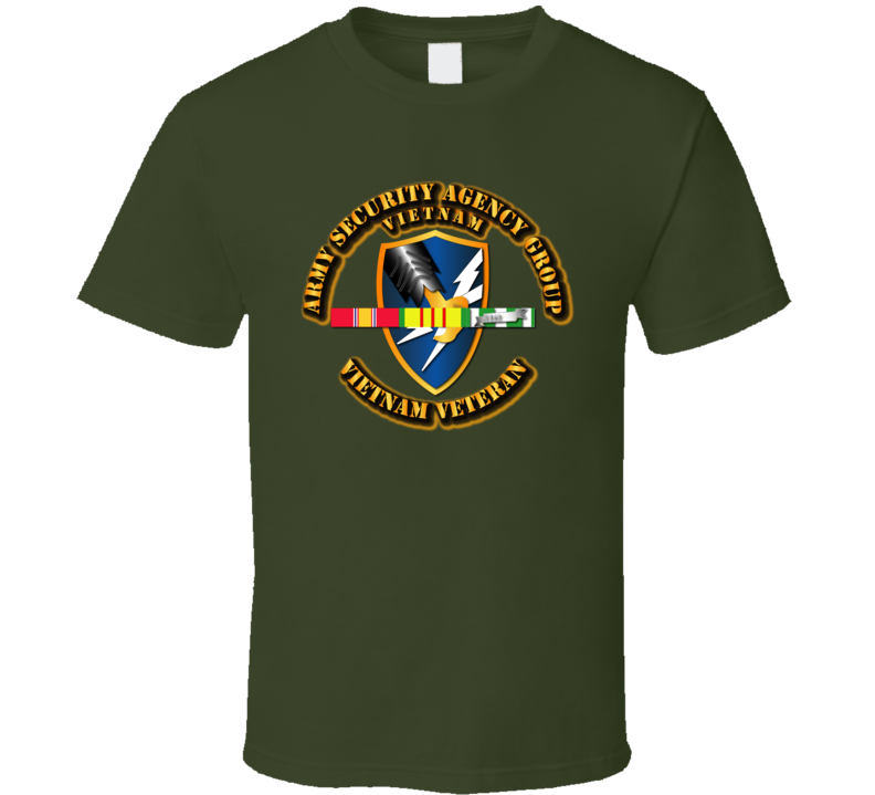 Army Security Agency Group W Svc Ribbons T Shirt