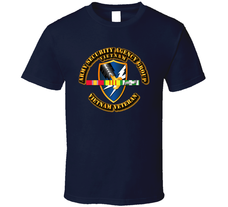 Army Security Agency Group W Svc Ribbons T Shirt