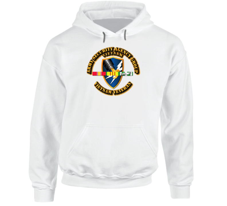 Army Security Agency Group W Svc Ribbons Hoodie