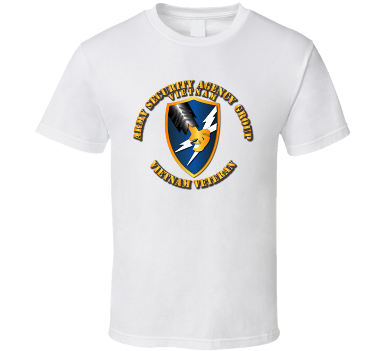 Army Security Agency Group Vn Vet W Txt T Shirt